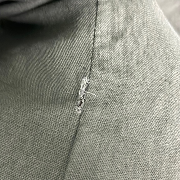 Free People Cinched Waist Linen Blend Blazer Olive Green - Picture 7 of 11